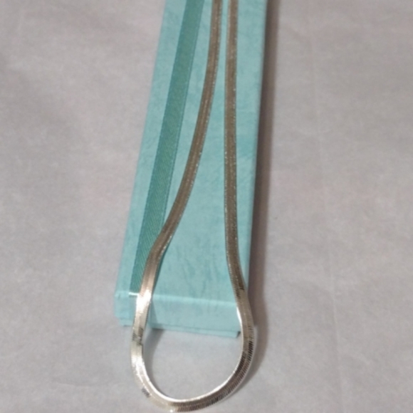 .925 Flat Sterling Silver Chain 20" - Picture 3 of 14